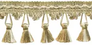 Tassel Fringe Trim, Style# TF0225MRQ, Color# P84 - Straw Beige [5 Yards]