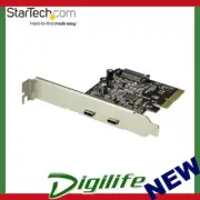 STARTECH Dual Port USB 3.1 Gen 2 10Gbps PCIe Card -2x USB-C ASM3142 Chipset