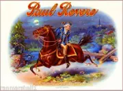 1904 Paul Revere Boston Smoke Vintage Cigar Tobacco Box Crate Inner Label Print