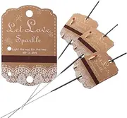 100pcs Rustic White Lace Wedding Sparkler Tags with Match Holder and Striker Send Off Exit Tags for Wedding, Kraft Paper
