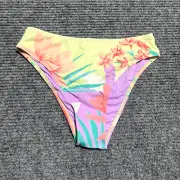 Billabong Bikini Bottom Womens Medium Floral Swimsuit High Waist Skimpy Coverage