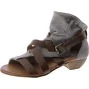 Miz Mooz Womens Cassidy Faux Leather Strappy Gladiator Sandals Shoes BHFO 9054
