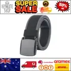 Men's Elastic Stretch Belts Breathable Canvas Web Belt for Men Women Grey NEW