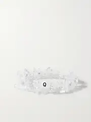 [TBALANCE CRYSTALS] TBALANCE CRYSTALS - Absorb, Restore And Regulate Set Of Two Quartz And Enamel Bracelets - Clear - L L Neutrals