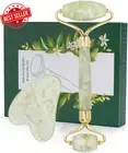 Gua Sha Stone & Jade Roller Gift Set, Anti-Aging Natural Facial Roller Jade Gua