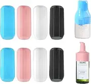 [MEZOKUCEL] 8Pcs Reusable Silicone Leak Proof Sleeves Elastic Sleeves, Silicone Leak Locks for Travel Sized Toiletries Skins,Travel Bag and Carry-on Luggage (Blue/Black/White/Pink)