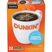 Dunkin' French Vanilla Flavored Coffee 88 Keurig K-Cup Pods