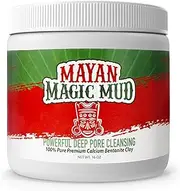 Mayan Magic Mud Powerful Deep Pore Cleansing Facial and Body Mask, 100% Pure Premium Calcium Bentonite Clay, Treats Acne Breakouts, Blackheads and Oily Skin, 453 g
