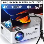 Projector with Wifi and Bluetooth, 5G Wifi Native 1080P/16000L Video Projector w