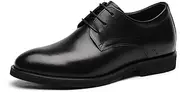 ARSUGMZ Leather Shoes Men's Genuine Leather Top-Layer Cowhide British Business Lace-Up Low-Top Commuter to Work(Black,40)