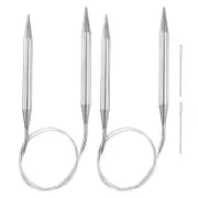 2pcs 31.5" Circular Knitting Needles US 15/10.0mm Needles 5.51" Short