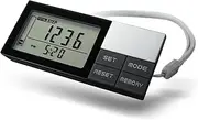 Generic Pedometer with Lanyard - 7 Day Step Counter, Calorie Burner, Distance Tracker - Black