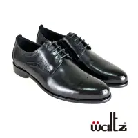 在飛比找momo購物網優惠-【Waltz】經典雕花 牛皮綁帶紳士鞋 真皮皮鞋(3W212