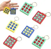 8Pack Tic Tac Toe Game Keychain, Fun Puzzle Keyring,Key Ring, Educational Tool For Boys And Girls Suitable For Bag And Belt Birthday Parties