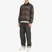 Awake NY Plaid Flannel Zip Overshirt