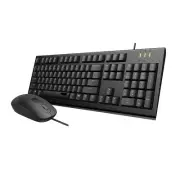 Corded USB Keyboard & Mouse black