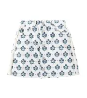[The New Society] The New Society Leros floral denim skirt Y 8 white