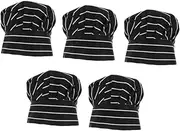 [DEARMAMY] Chef Work Pleated Cap White Hat Basket Men and Women Hat Sports Key Chain Headband Hat Pleated Hat Work Hat Headbands Role-Playing Headband Ring Trash Can Chefs Hat Men Cotton