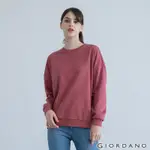 GIORDANO 女裝素色圓領大學T恤 - 81 胭脂紫