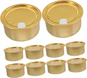 10pcs Airtight Canisters Portable Tea and Pet Food Storage Tins Easy Open Self Sealing Containers for Freshness Preservation for Travel and Outdoor Activities