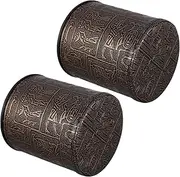 CIYODO Egyptian Theme Dice Cups Leather Storage Dice Boxes Compact Size for Entertainment