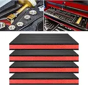 4 pcs Tool Box Foam 17.3x12x1.8 inch Tool Foam Inserts for Cases Foam Sheets Box Foam Organizer for Toolbox Cabinet Chest Drawer Storage Craft