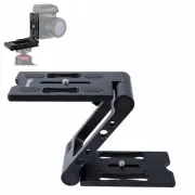 New Metal Z-Folding Ball Head Quick Release Plate Camera Holder Flash Bracket