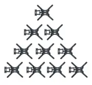 10-Pack TV Wall Mount Brackets for 23-55inch Screen Full Motion Swivel/Tilt VESA