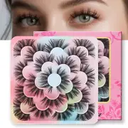 Veleasha Lashes 10 Pairs Natural Fluffy False Eyelashes Soft Wispy Lashes 3D ...