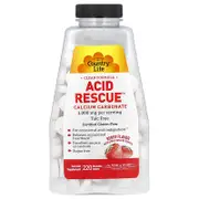 Country Life, Acid Rescue, Calcium Carbonate, Berry, 220 Chewable Tablets