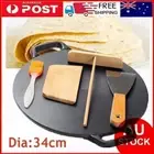 34CM Cast Iron Induction Crepes Pan Baking Cookie Pancake Pizza Bakeware Tools