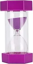 Hourglass Sand Timer 10 Minute Colorful Sand Watch 10 Min, Small Purple Sand Clock Plastic Hour Glass Sandglass Timer for Kids,Games,Classroom,Kitchen,Toothbrush Decoration