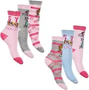 [PAW PATROL] Girls' Socks Stockings | 6 Pairs | Various Designs | Optimal Cotton Blend | Skye Everest Designs
