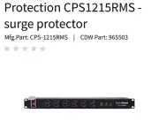 CyberPower CPS-1215RMS Rackmount Power Supply NEW 12 Outlet