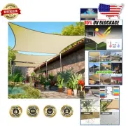 Elegant Beige 10' x 20' Rectangle Shade Sail - Protect from Harmful UV Rays
