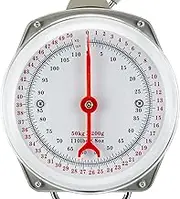 Hanging Spring Dial Scale 110lb/50kg Big Game Scale，Hanging Scale with 2 S-Hooks for Kitchen Fishing Hunting (Easy to Read Dial)