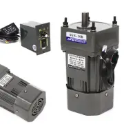 60W AC Gear Motor Electric Variable w/ Speed Controller Single-phase 1:10 110V