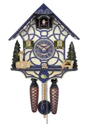 Herrzeit by Adolf Herr Quartz Cuckoo Clock - Magic Blue AH 34 QM NEW