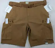 Mutual Weave - Belted Ripstop Cargo Shorts - Men's - Taffy Brown - Size: 46 Tall
