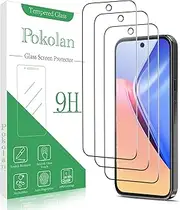 3 Pack Pokolan Screen Protector for Google Pixel 9 / Pixel 9 Pro Tempered Glass, 9H Hardness, Case Friendly, Anti Scratch, Bubble Free, Easy to Install