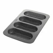 Birkmann loaf and soul baking tin for 4 hot dog buns sheet steel 35x22x3 cm