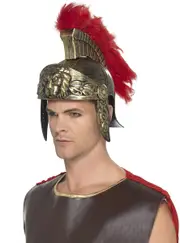 Roman Gladiator Mens Gold Costume Helmet