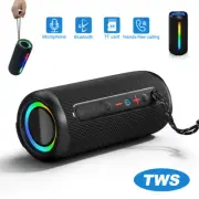 Outdoor Portable TWS Bluetooth Wireless RGB Speaker Stereo Bass Subwoofer Music