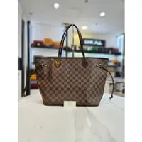 在飛比找蝦皮購物優惠-LV 路易威登 NEVERFULL 棕色 棋盤格 肩背包 購