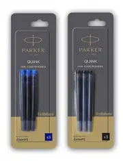 Parker Blue Black Ink Cartridges Refills for Aster Vector Frontier Fountain Pen