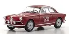 Kyosho - 1/18 Scale Alfa Romeo Giulietta SV Mille Miglia 1956 #120 Diecast Car