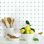 RoomMates StickTILES Black & White Diamond Peel and Stick Backsplash Tiles - 4 Per Pack