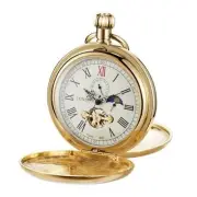 Copper Pocket Watch Steampunk Mechanical London Hand Wind Mens gold-2040