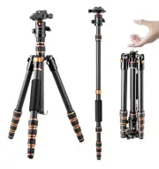 K&F Concept 60" Carbon Fiber Camera Tripod 360° Detachable Monopod for SLR DSLR
