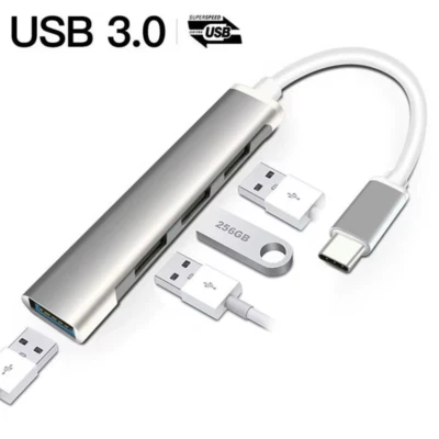 4 in 1 USB 3.0 Hub Type C Expansion Dock 4 Port Multi Splitter Adapter OTG for X